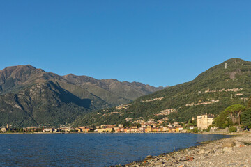Fototapeta premium Town of Gravedona ed Unidi on Lake Como, Italy