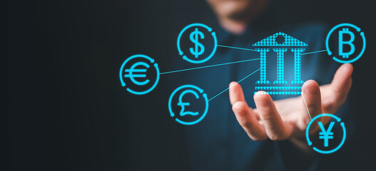 hand with banking symbol.banking currency.banking financial.cash currency.american  financial.earth exchangecurrency.investment currency.trade stock.