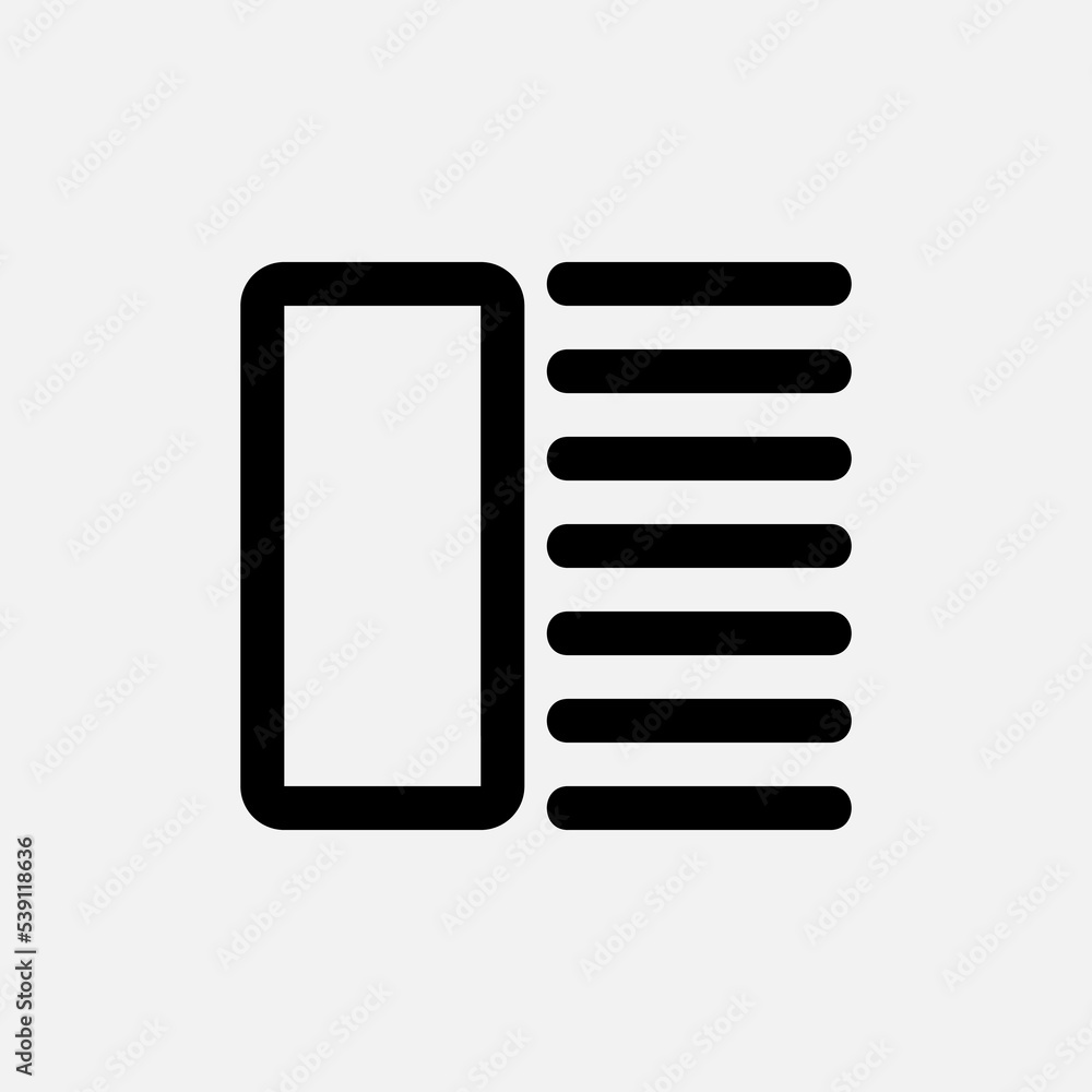 Wall mural layout icon in line style, use for website mobile app presentation