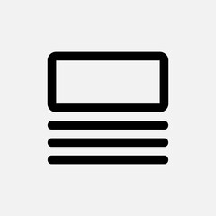 Layout icon in line style, use for website mobile app presentation