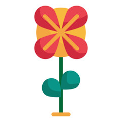 flower spring botanic plant flat icon