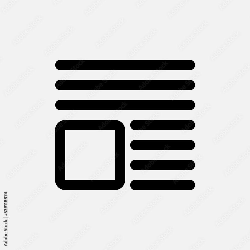 Wall mural layout icon in line style, use for website mobile app presentation