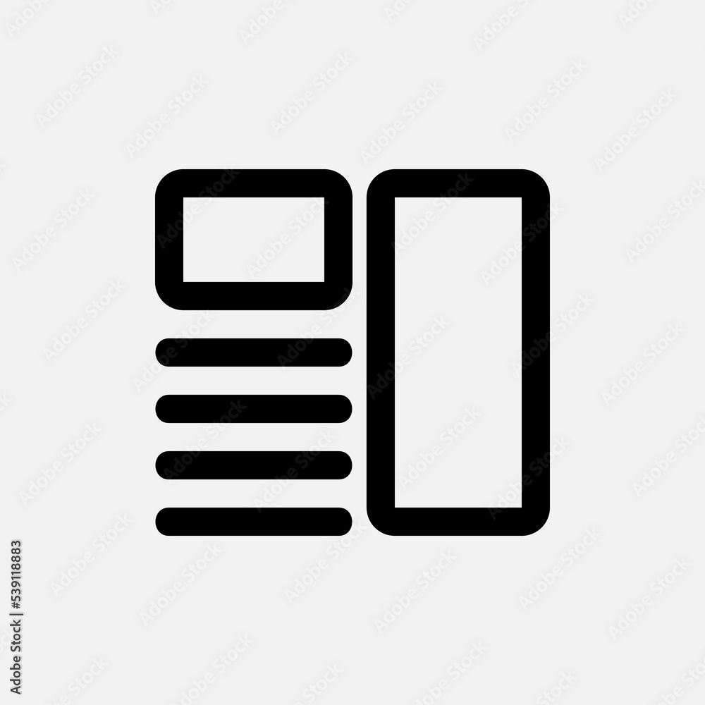 Wall mural layout icon in line style, use for website mobile app presentation