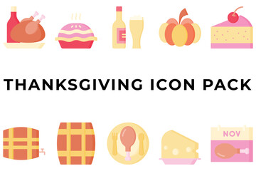 Fototapeta premium Thanksgiving Icon Pack