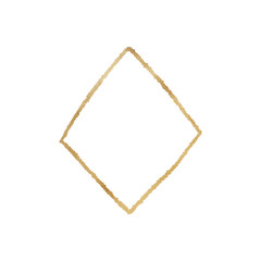 Gold Metallic Shape Outlined