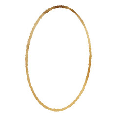 Gold Metallic Oval Outlined