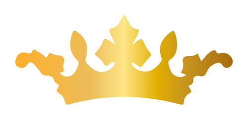 Golden crown PNG Transparent Image.