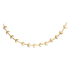 Naklejka premium Gold Metallic Moon Ornament