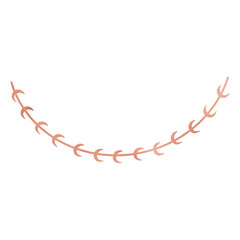 Naklejka premium Copper Metallic Moon Ornament