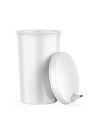 Blank  Sipper Glass Tumbler branding. 3d render illustration.