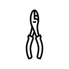 slip joint pliers line icon vector. slip joint pliers sign. isolated contour symbol black illustration