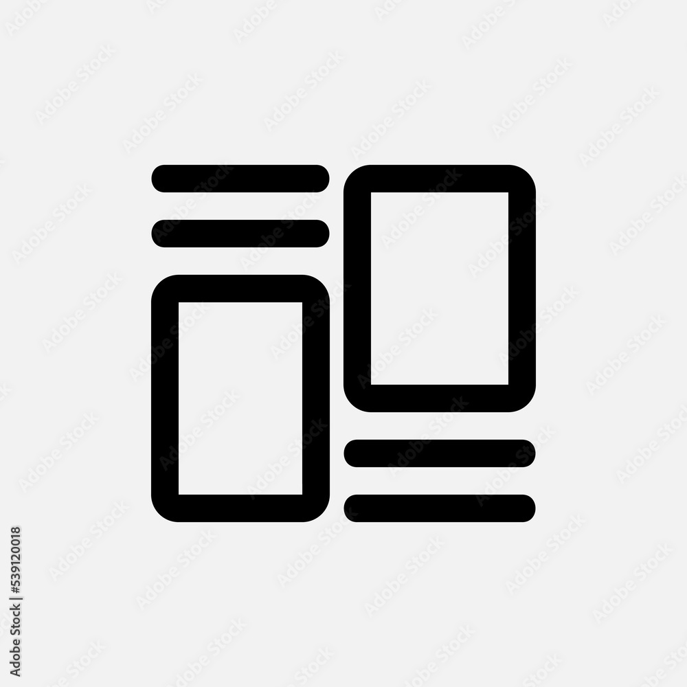 Wall mural layout icon in line style, use for website mobile app presentation