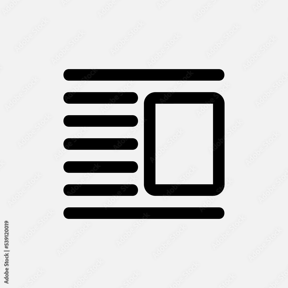 Wall mural layout icon in line style, use for website mobile app presentation