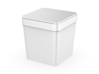 Blank Laundry Detergent Box Mockup, 3d render illustration.