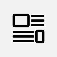 Fototapeta premium Layout icon in line style, use for website mobile app presentation