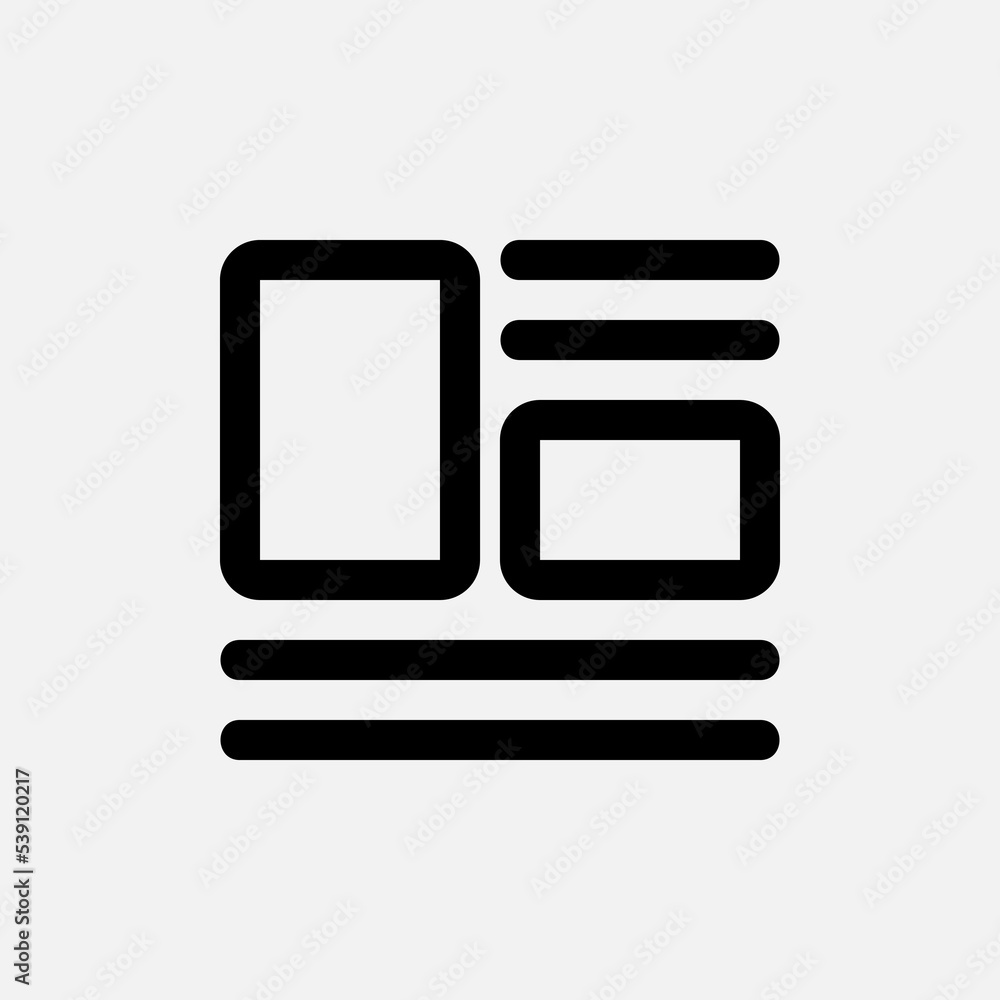 Wall mural layout icon in line style, use for website mobile app presentation