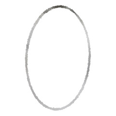 Silver Metallic Oval Outlined