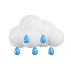 Rain Light Cloud Weather 3D Illustration