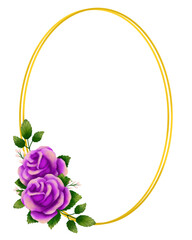 Floral Wreath for Wedding Invitation