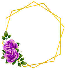 Floral Wreath for Wedding Invitation