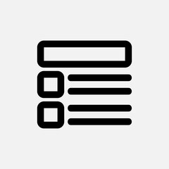 Layout icon in line style, use for website mobile app presentation