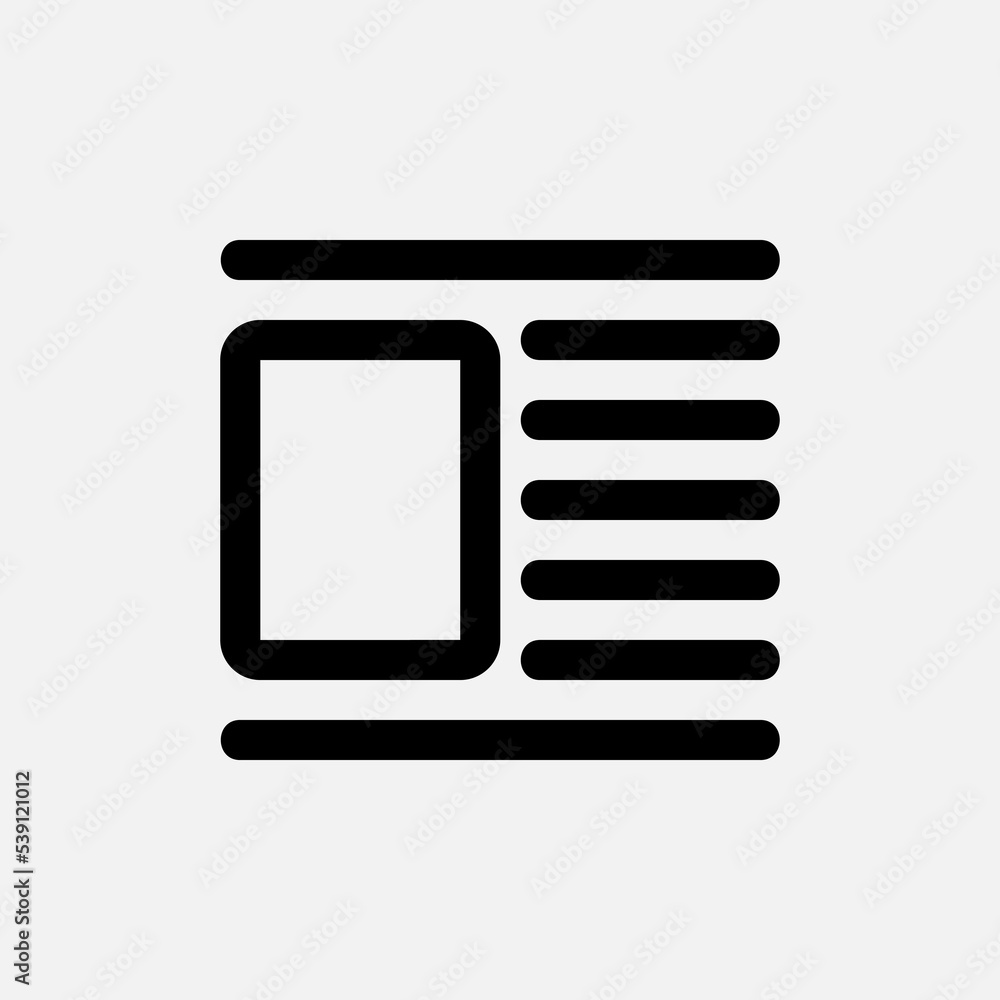 Wall mural layout icon in line style, use for website mobile app presentation