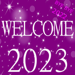 Welcome 2023 Bye Bye 2022 - illustration