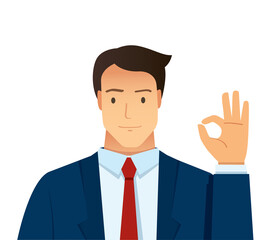 man character show hand okay