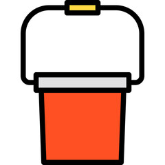 Paint bucket filled outline icon