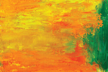 modern abstract yellow green painting brush stroke background