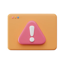 Web Alert 3D Icon