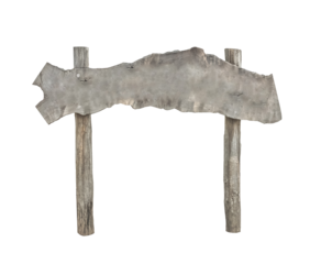 Blank wooden sign isolated