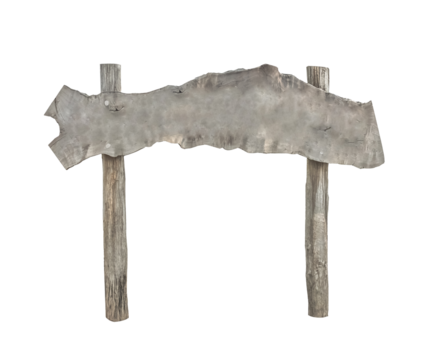 Blank wooden sign isolated