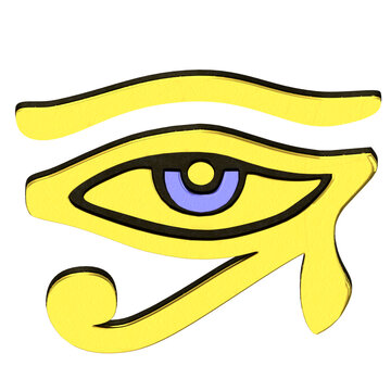 3d rendering illustration of an eye of horus or ra