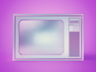 3d rendered illustration of a chrome TV