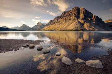 Bow Lake on an Autumn Day