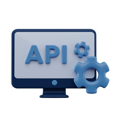 Computer API development 3D Icon