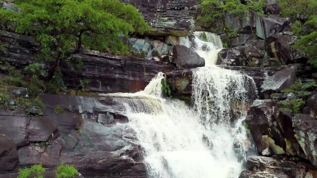 close of a waterfall  - Goias, Brazil