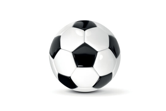 Soccer ball or football ball on white background. 3d Style vector Ball isolated on white background. EPS10