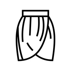 tulip skirt line icon vector. tulip skirt sign. isolated contour symbol black illustration