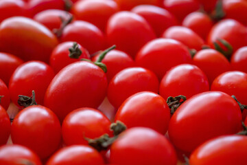 Red ripe organic tomato background