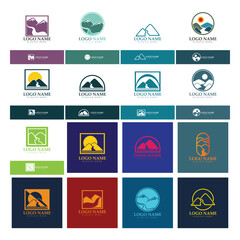 River Logo vector icon illustration design template