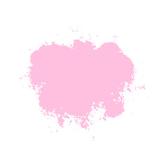 Vector Brush Stroke. Grunge Distress Textured Design Element. Pink Painted Brush Stroke . Used As Banner, Template, Logo