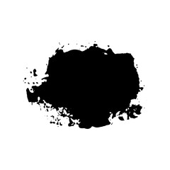 Vector Brush Stroke. Grunge Distress Textured Design Element. Black Painted Brush Stroke . Used As Banner, Template, Logo
