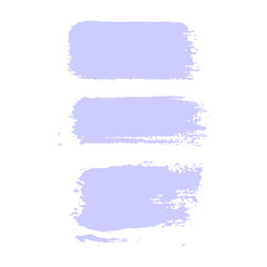 Set of vector blue brush strokes