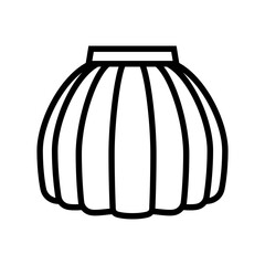 bubble skirt line icon vector. bubble skirt sign. isolated contour symbol black illustration