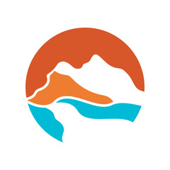 Mountain logo template vector icon