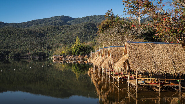 Huay Tueng Thao Reservoir, nearby Chiang Mai in Thailand