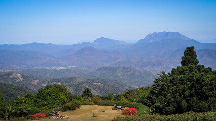 The landscapes around Huai Nam Dang National Park in Thailand