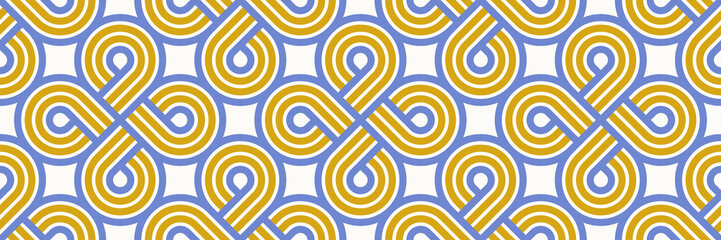 Lattice geometric seamless pattern vector design, trendy retro style minimal grid tiling, net linear art.